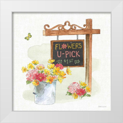 Furry Pals VII White Modern Wood Framed Art Print by Grove, Beth