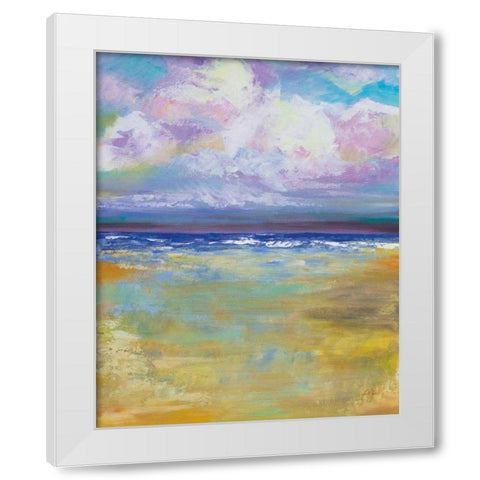 Coastal Calm White Modern Wood Framed Art Print by Vertentes, Jeanette