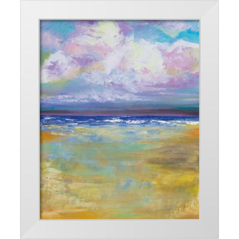 Coastal Calm White Modern Wood Framed Art Print by Vertentes, Jeanette