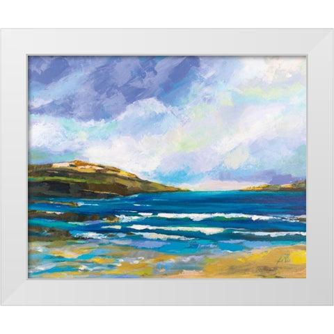 Two Islands White Modern Wood Framed Art Print by Vertentes, Jeanette