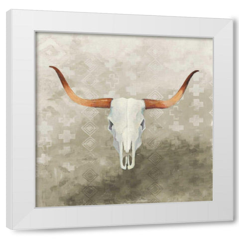 Patterned Echoes White Modern Wood Framed Art Print by Tillmon, Avery