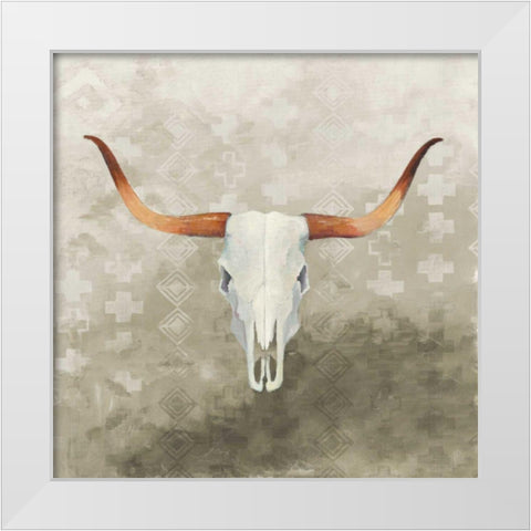 Patterned Echoes White Modern Wood Framed Art Print by Tillmon, Avery