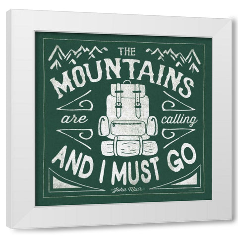 The Great Outdoors IX Forest Green White Modern Wood Framed Art Print by Marshall, Laura
