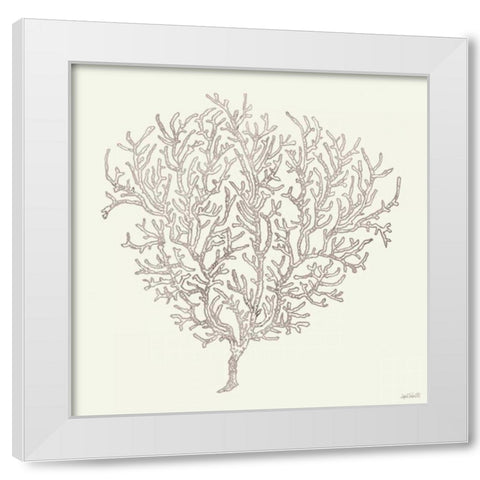 Coastal Breeze Shell Sketches I Silver White Modern Wood Framed Art Print by Tavoletti, Anne