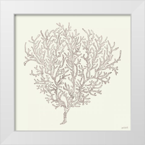 Coastal Breeze Shell Sketches I Silver White Modern Wood Framed Art Print by Tavoletti, Anne