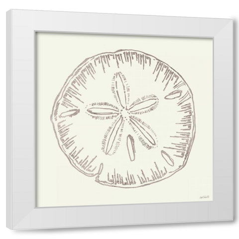 Coastal Breeze Shell Sketches IV Silver White Modern Wood Framed Art Print by Tavoletti, Anne