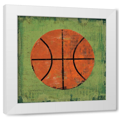Ball II Green White Modern Wood Framed Art Print by Mullan, Michael