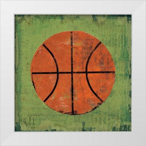 Ball II Green White Modern Wood Framed Art Print by Mullan, Michael
