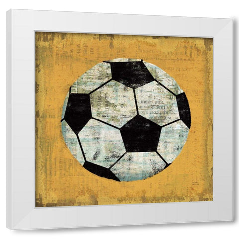 Ball IV Yellow White Modern Wood Framed Art Print by Mullan, Michael