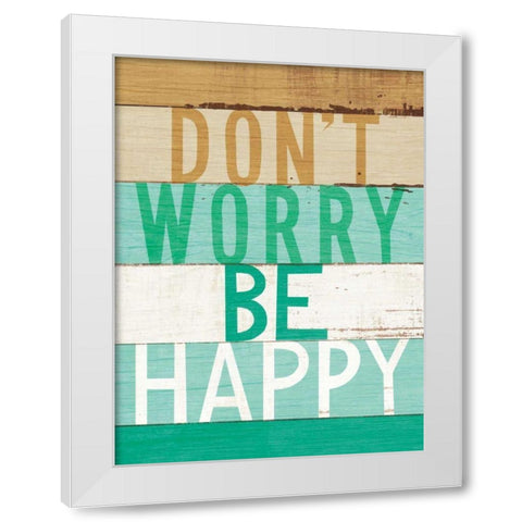Beachscape Inspiration VI Green White Modern Wood Framed Art Print by Mullan, Michael