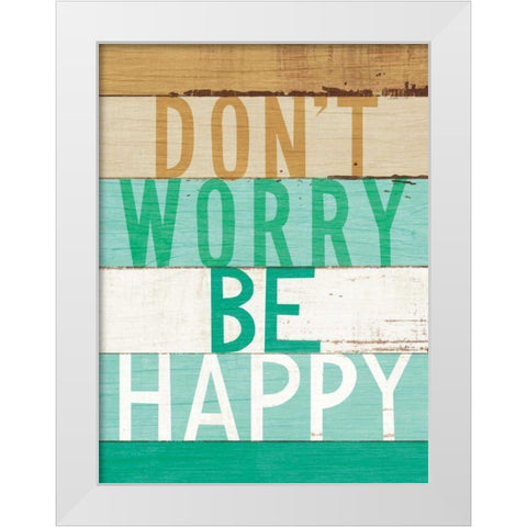 Beachscape Inspiration VI Green White Modern Wood Framed Art Print by Mullan, Michael