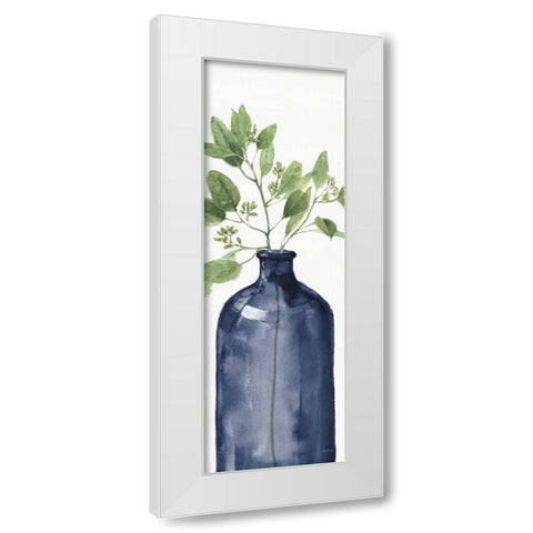 Mixed Greenery I Navy White Modern Wood Framed Art Print by Audit, Lisa