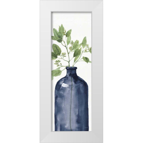 Mixed Greenery I Navy White Modern Wood Framed Art Print by Audit, Lisa