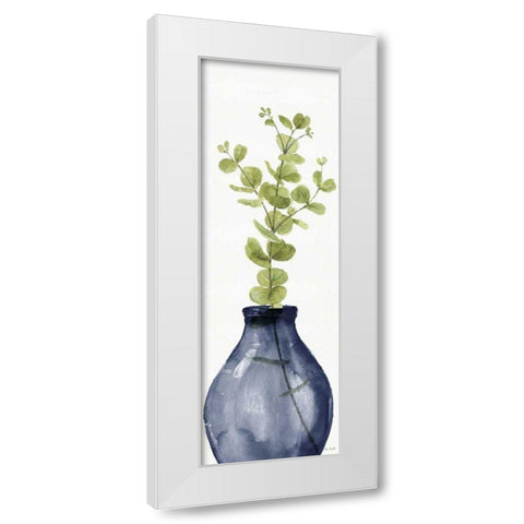 Mixed Greenery II Navy White Modern Wood Framed Art Print by Audit, Lisa