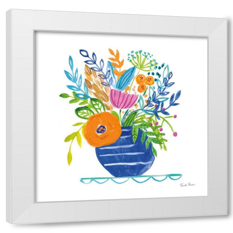 Bountiful Blooms II White Modern Wood Framed Art Print by Zaman, Farida