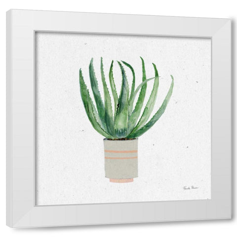 Home Garden I White Modern Wood Framed Art Print by Zaman, Farida