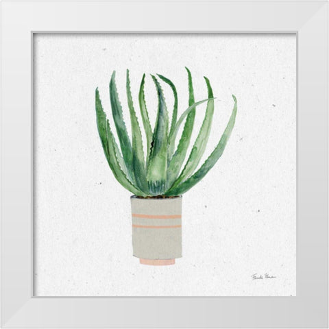 Home Garden I White Modern Wood Framed Art Print by Zaman, Farida