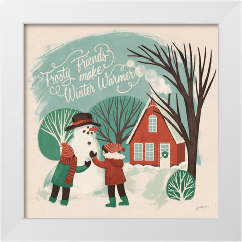 Winter Bliss III White Modern Wood Framed Art Print by Penner, Janelle