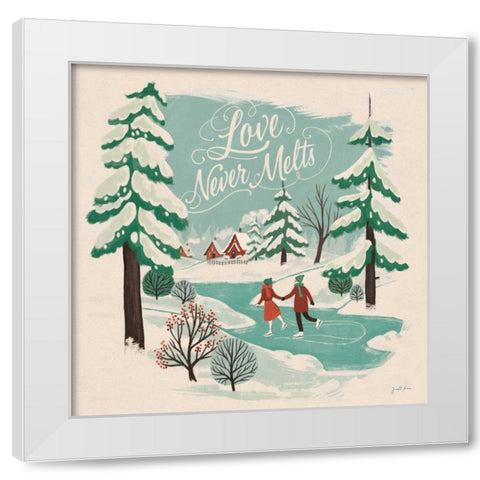Winter Bliss V White Modern Wood Framed Art Print by Penner, Janelle