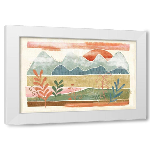 Vista I White Modern Wood Framed Art Print by Charron, Veronique