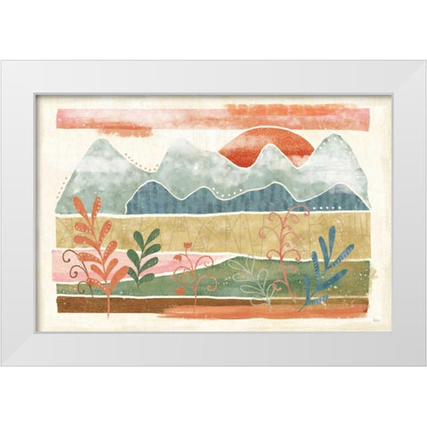 Vista I White Modern Wood Framed Art Print by Charron, Veronique