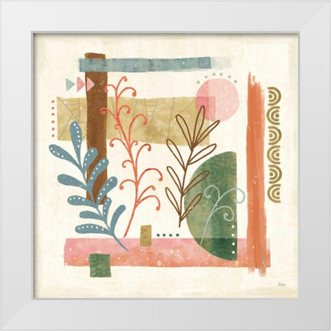 Vista IV White Modern Wood Framed Art Print by Charron, Veronique