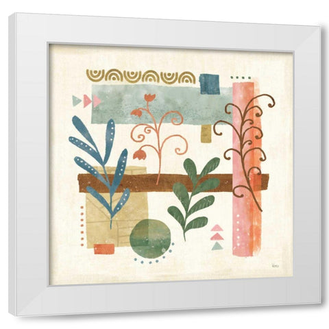 Vista V White Modern Wood Framed Art Print by Charron, Veronique
