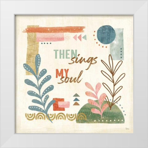 Vista VII White Modern Wood Framed Art Print by Charron, Veronique
