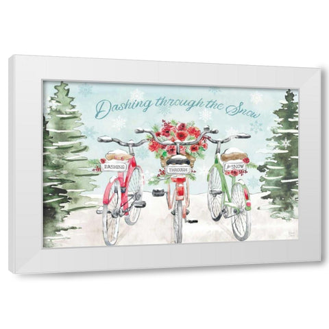 Holiday Ride I White Modern Wood Framed Art Print by June, Dina