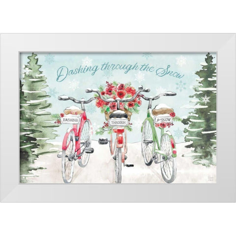 Holiday Ride I White Modern Wood Framed Art Print by June, Dina
