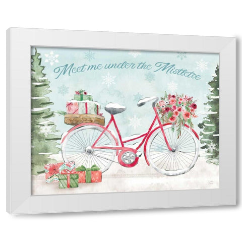 Holiday Ride II White Modern Wood Framed Art Print by June, Dina