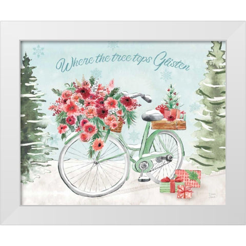 Holiday Ride III White Modern Wood Framed Art Print by June, Dina