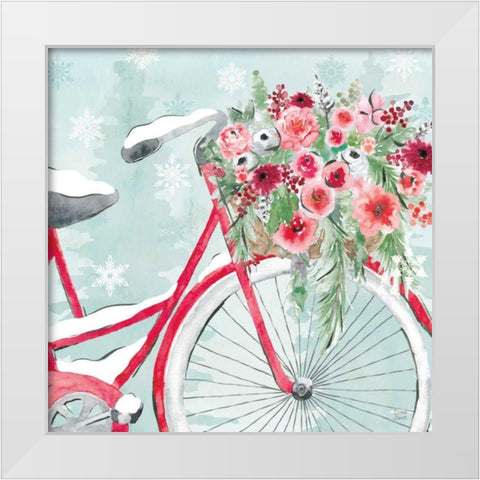 Holiday Ride V White Modern Wood Framed Art Print by June, Dina