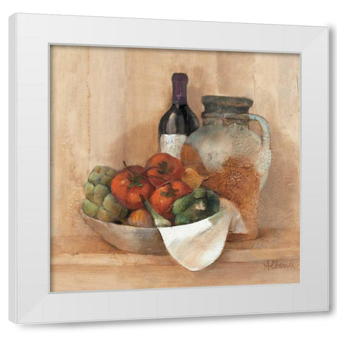 Tuscan Table III - WAG White Modern Wood Framed Art Print by Hristova, Albena