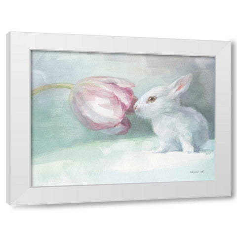 Promise of Spring White Modern Wood Framed Art Print by Nai, Danhui
