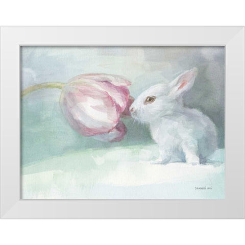 Promise of Spring White Modern Wood Framed Art Print by Nai, Danhui