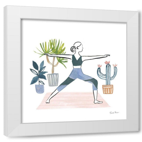 Self Care I White Modern Wood Framed Art Print by Zaman, Farida