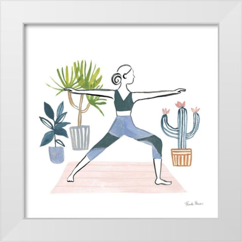 Self Care I White Modern Wood Framed Art Print by Zaman, Farida