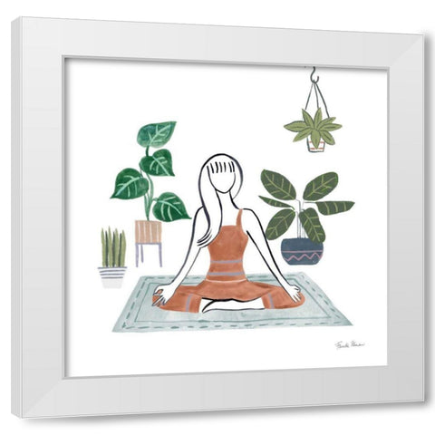Self Care II White Modern Wood Framed Art Print by Zaman, Farida