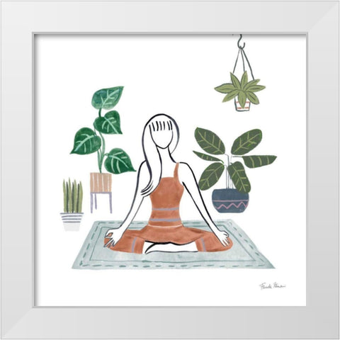 Self Care II White Modern Wood Framed Art Print by Zaman, Farida