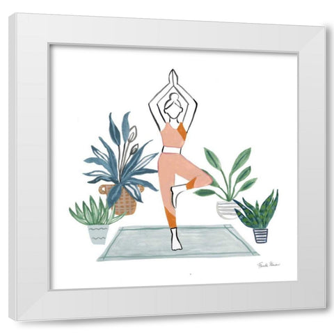 Self Care III White Modern Wood Framed Art Print by Zaman, Farida