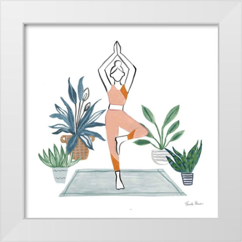 Self Care III White Modern Wood Framed Art Print by Zaman, Farida