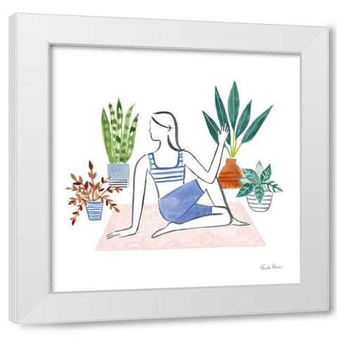 Self Care IV White Modern Wood Framed Art Print by Zaman, Farida