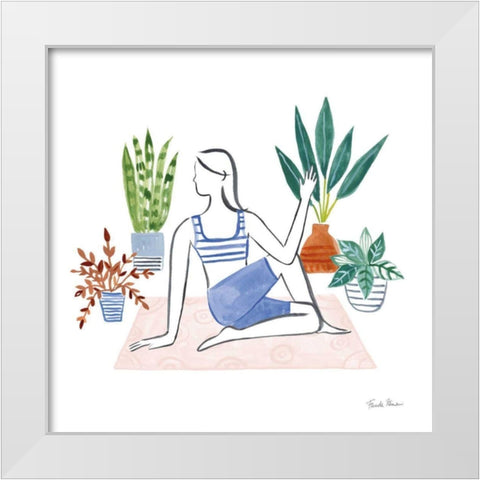 Self Care IV White Modern Wood Framed Art Print by Zaman, Farida