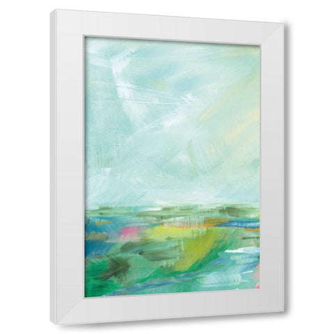 Colorful Horizon Vertical Crop I White Modern Wood Framed Art Print by Schlabach, Sue