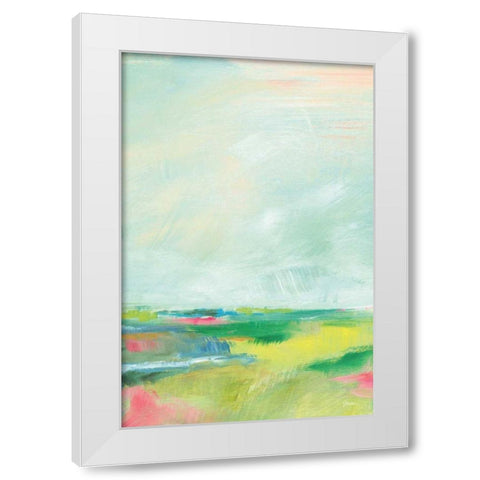 Colorful Horizon Vertical Crop II White Modern Wood Framed Art Print by Schlabach, Sue