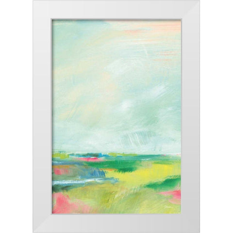 Colorful Horizon Vertical Crop II White Modern Wood Framed Art Print by Schlabach, Sue