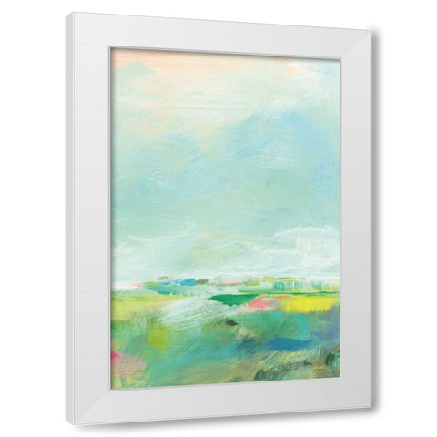 Colorful Horizon Vertical Crop III White Modern Wood Framed Art Print by Schlabach, Sue