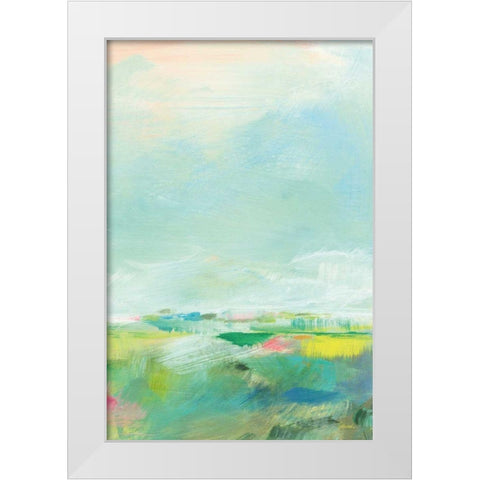Colorful Horizon Vertical Crop III White Modern Wood Framed Art Print by Schlabach, Sue