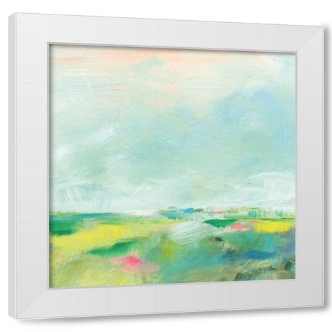 Colorful Horizon Square II White Modern Wood Framed Art Print by Schlabach, Sue